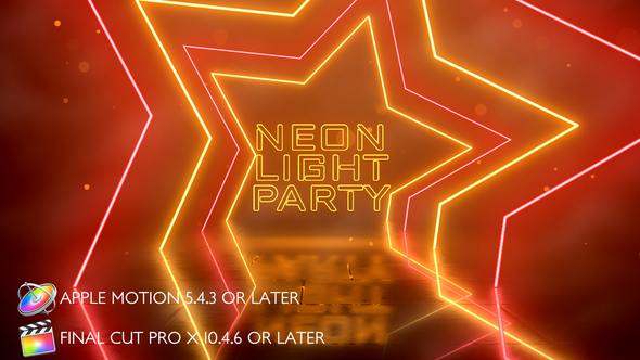 Neon Light Party Opener - Apple Motion