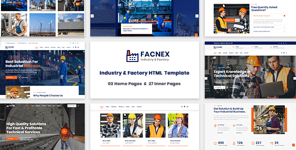 Wonderful Facnex - Industry & Factory HTML Template