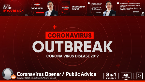 Coronavirus News Opener - VideoHive 26092400