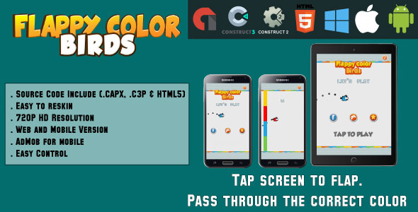 Flappy color birds - CodeCanyon 21492415