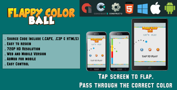 Flappy Color Ball - CodeCanyon 21487417