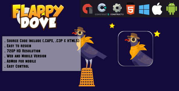 Crazy Flappy Dove - CodeCanyon 20804454