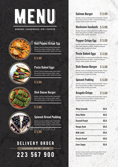 Restaurant Menu, Print Templates | GraphicRiver
