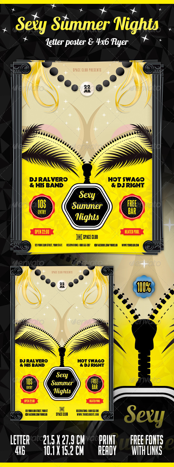 Sexy Summer Nights Poster & Flyer - Clubs & Parties Events