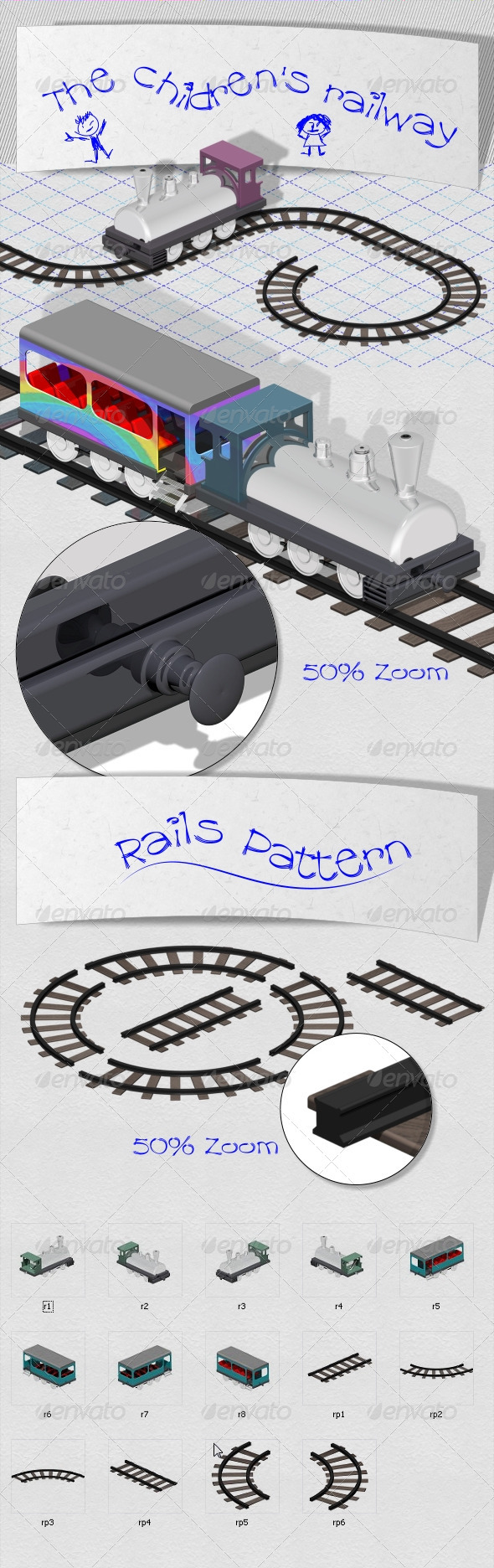 The Children's Railway - Objects 3D Renders