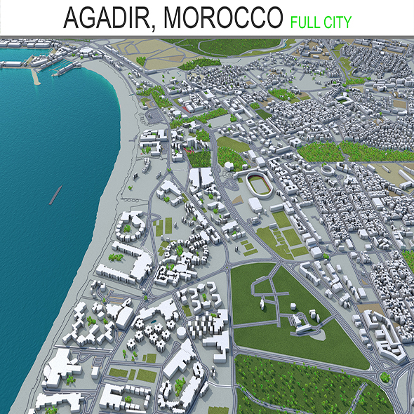 Agadir City Morocco3D - 3Docean 28418240