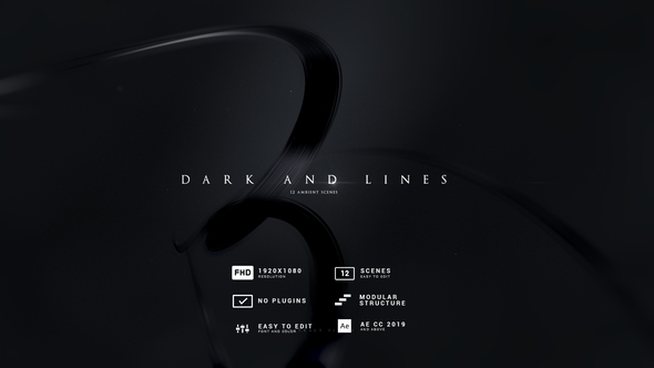 Dark and lines - VideoHive 28418548