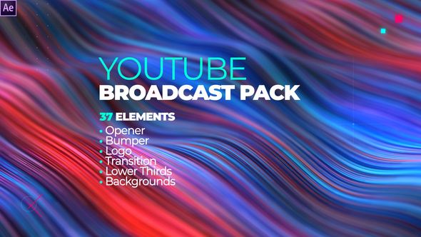 YouTube Channel Broadcast Pack 37 Elements