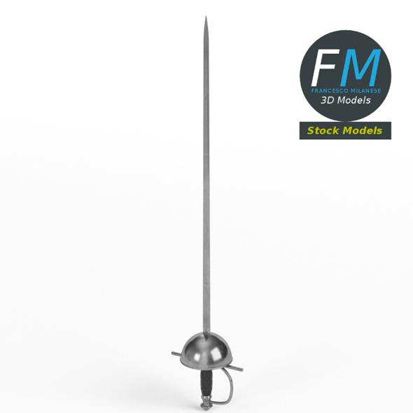 Italian foil fencing - 3Docean 17895655
