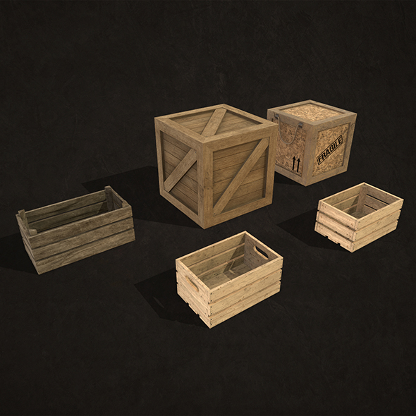 Wooden Crates - 3Docean 28422511