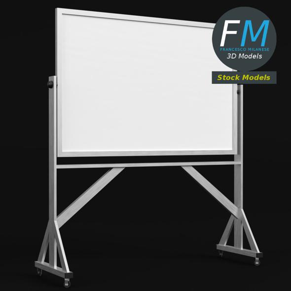 Reversible freestanding whiteboard - 3Docean 21110441
