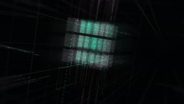 3D spinning cube in the computing core alt