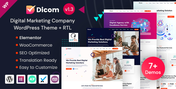 Dicom – Elementor SEO & Marketing Agency WordPress Theme