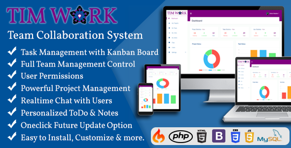 TimWork – Team collaboration Tool and Project Management System