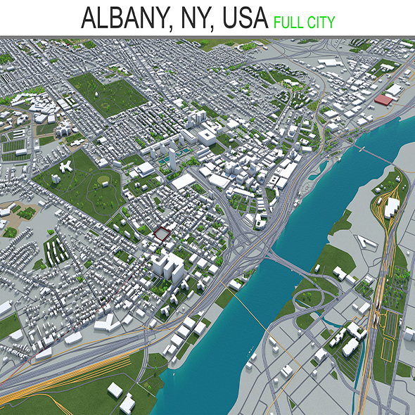 Albany City NY - 3Docean 28427457