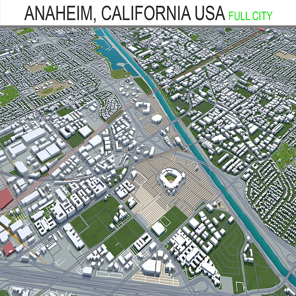 Anaheim City California - 3Docean 28428225