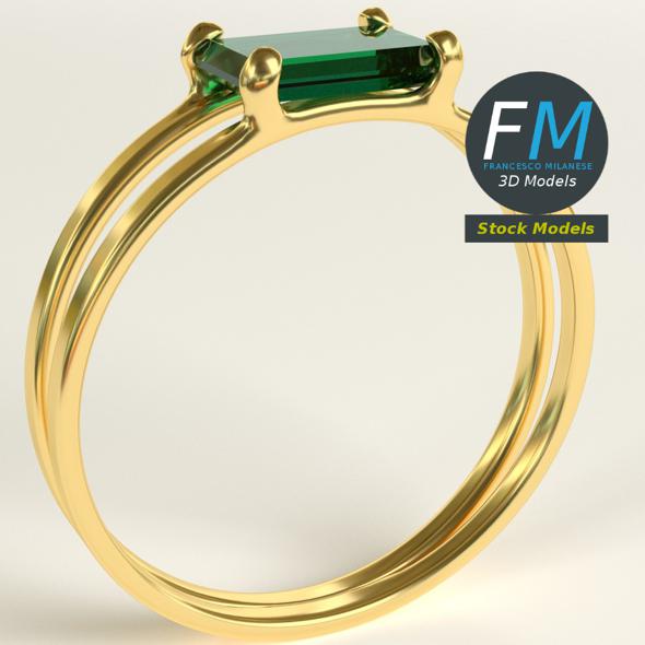 Emerald double ring - 3Docean 20862835