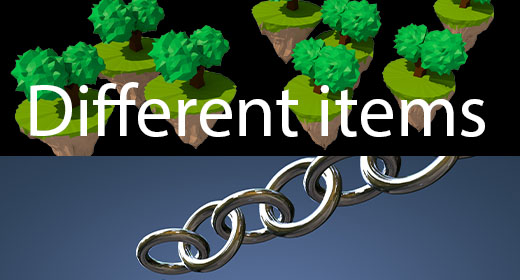 Different items
