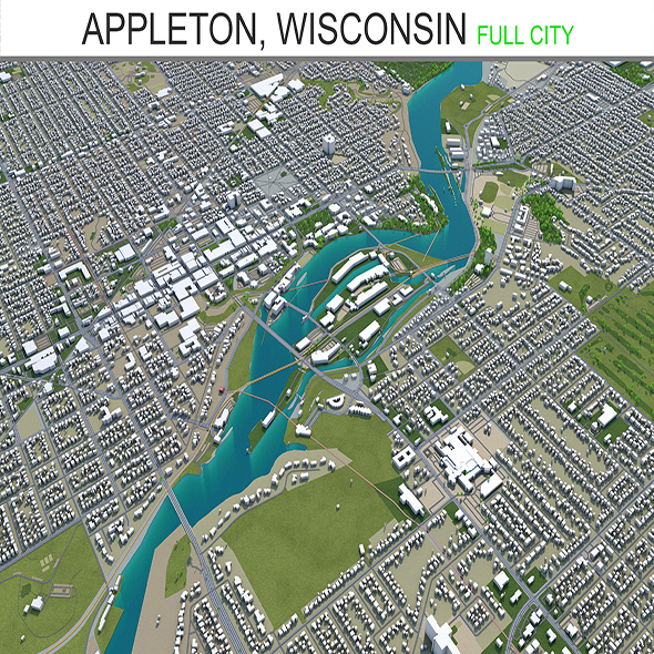 Appleton city Wisconsin - 3Docean 28432333