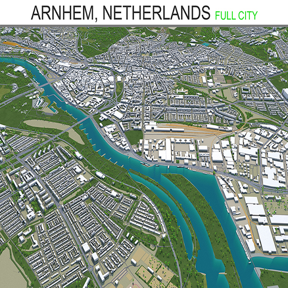 Arnhem city Netherlands - 3Docean 28432363