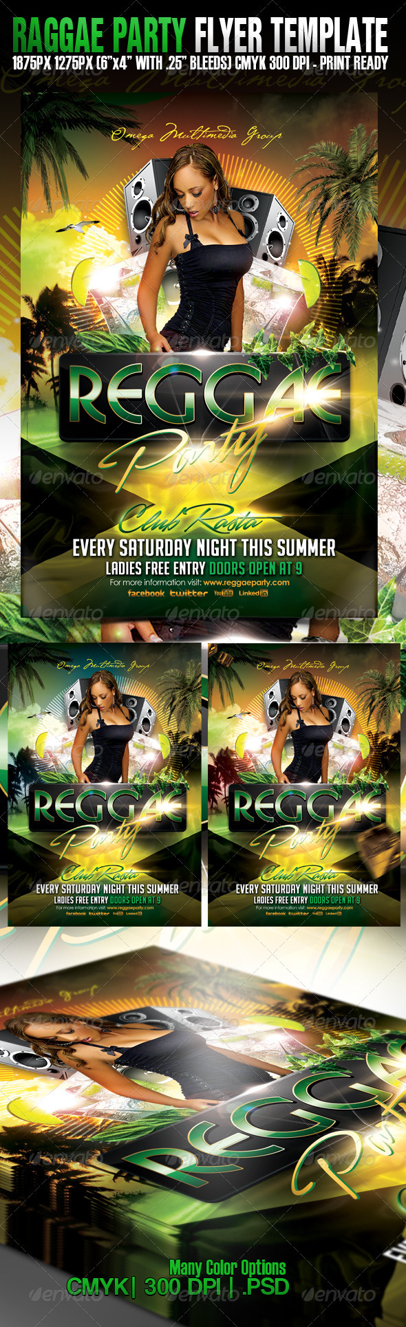 Raggae Party Template - Clubs & Parties Events