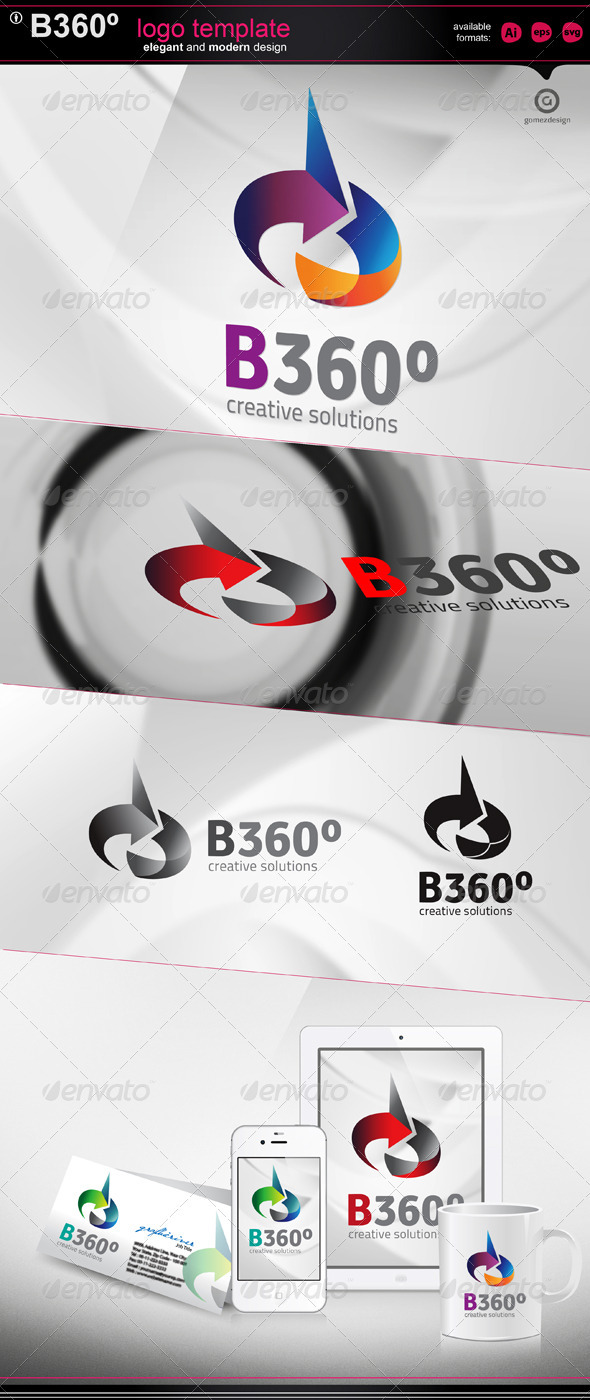 B 360 - logo template - Letters Logo Templates