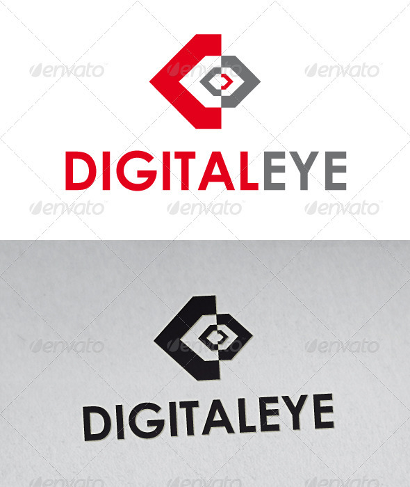 Digital Eye Logo - Vector Abstract