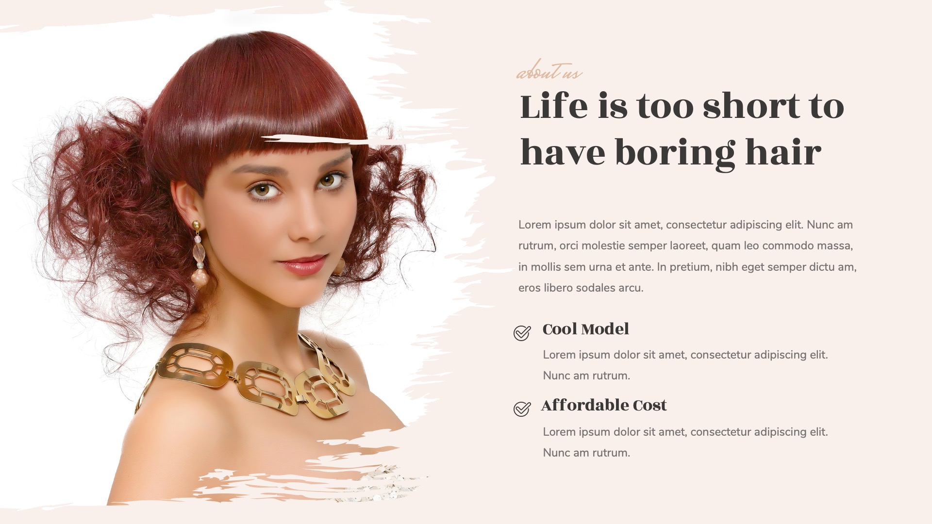 Bestille Make Up Artist & Hair Stylish Powerpoint Template