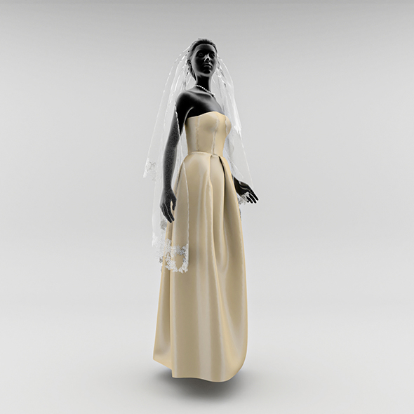 Wedding Dress With - 3Docean 28444515