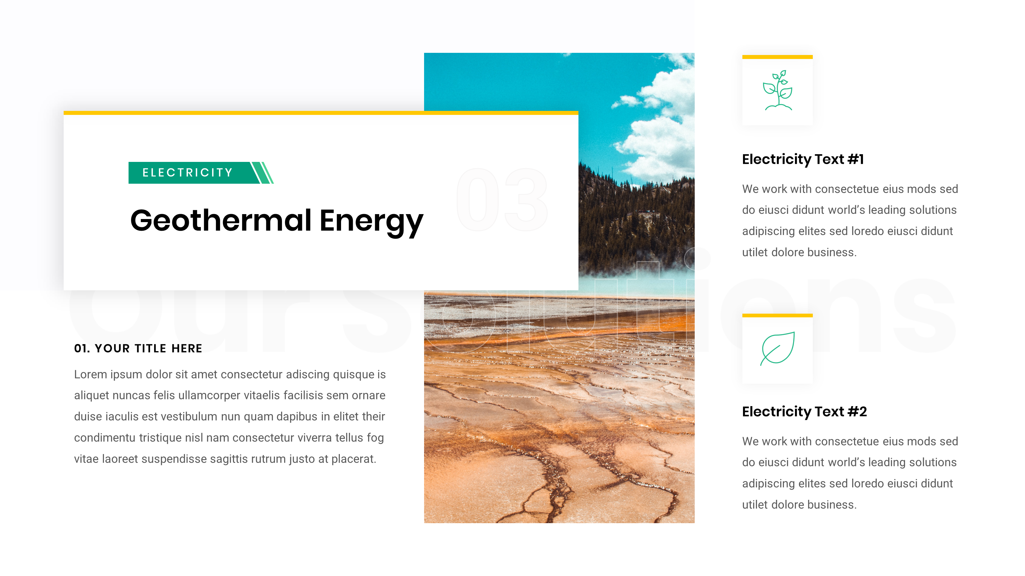 Electricity - Wind & Solar Energy PowerPoint Template, Presentation ...