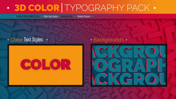 Color Typography | 3D Text