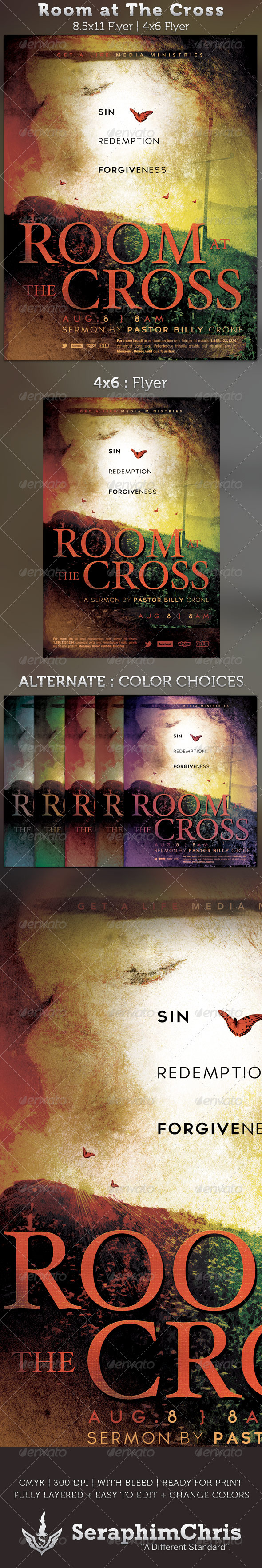 Room at The Cross Church Flyer Template - Church Flyers