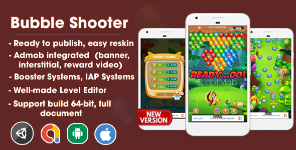 Bubble Shooter - Unity Template Project (Android + iOS + AdMob)