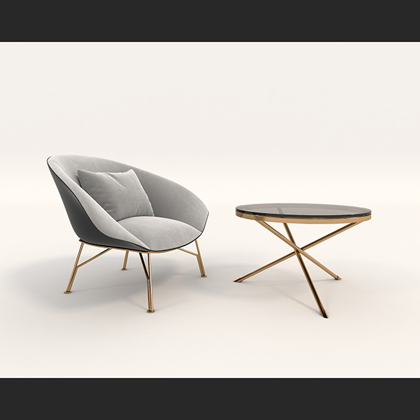 Contemporary Design Armchair - 3Docean 28456959