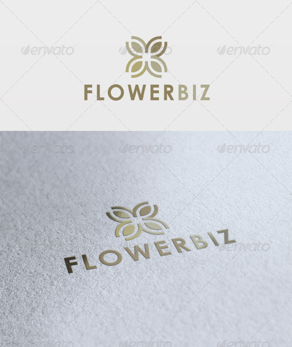 Flower Biz Logo - Vector Abstract
