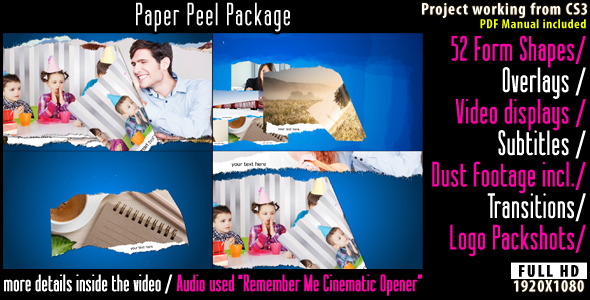 Paper Peel Package - VideoHive 2639675