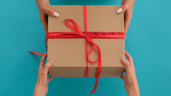 Hands of People with Gift Box alt