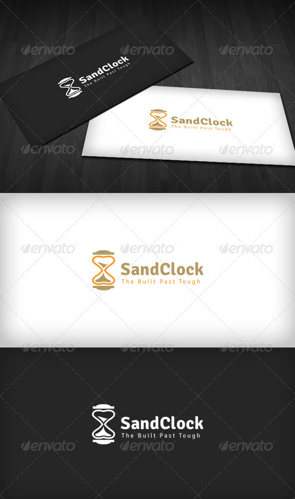 Sand Clock Logo - Vector Abstract