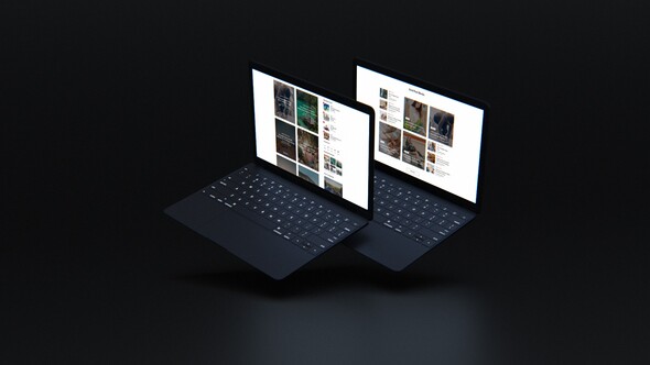 Black Laptop Mockup