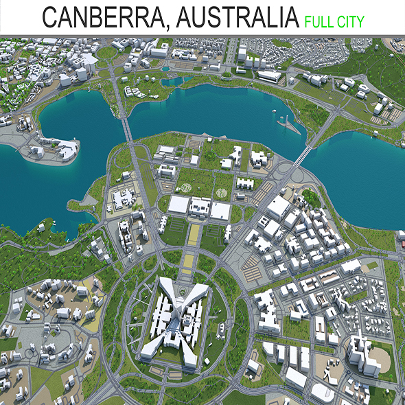 Canberra city Australia - 3Docean 28476889