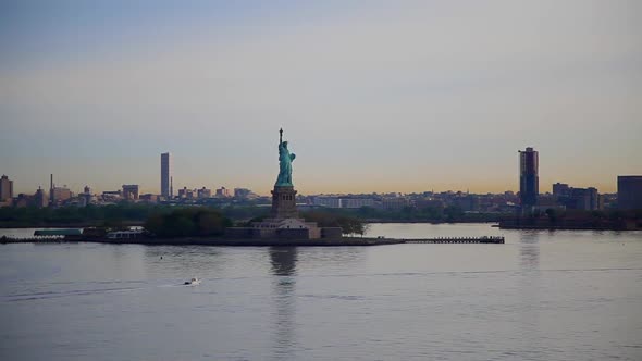 Statue Of Liberty in The Mornig at New York 01