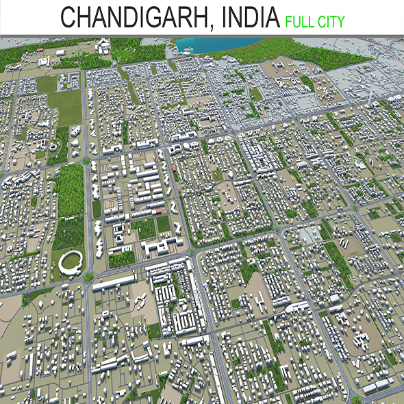 Chandigarh city India - 3Docean 28477124