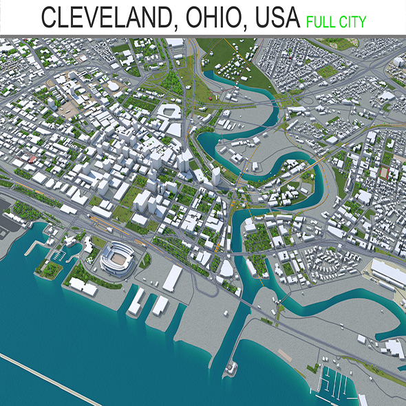 Cleveland ohio city - 3Docean 28478624