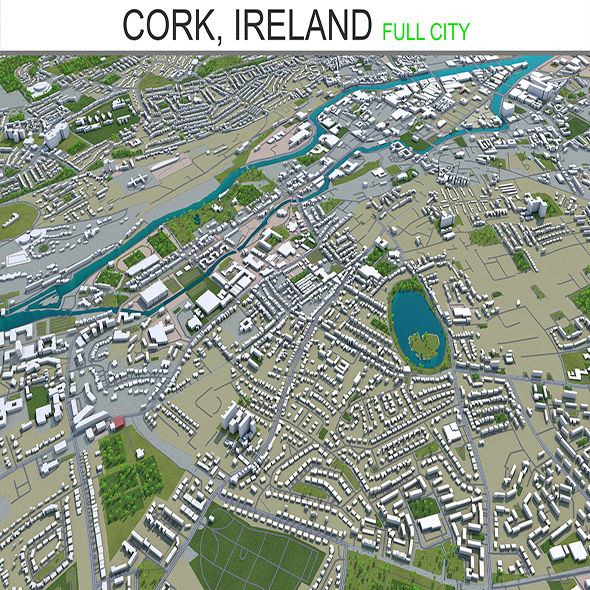 Cork city Ireland - 3Docean 28479163