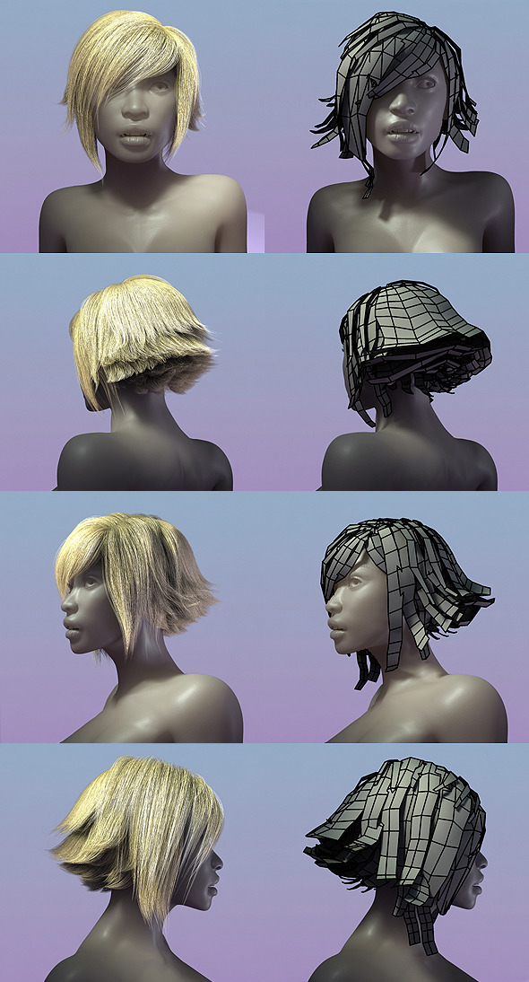 Female Hair Style - 3Docean 294010