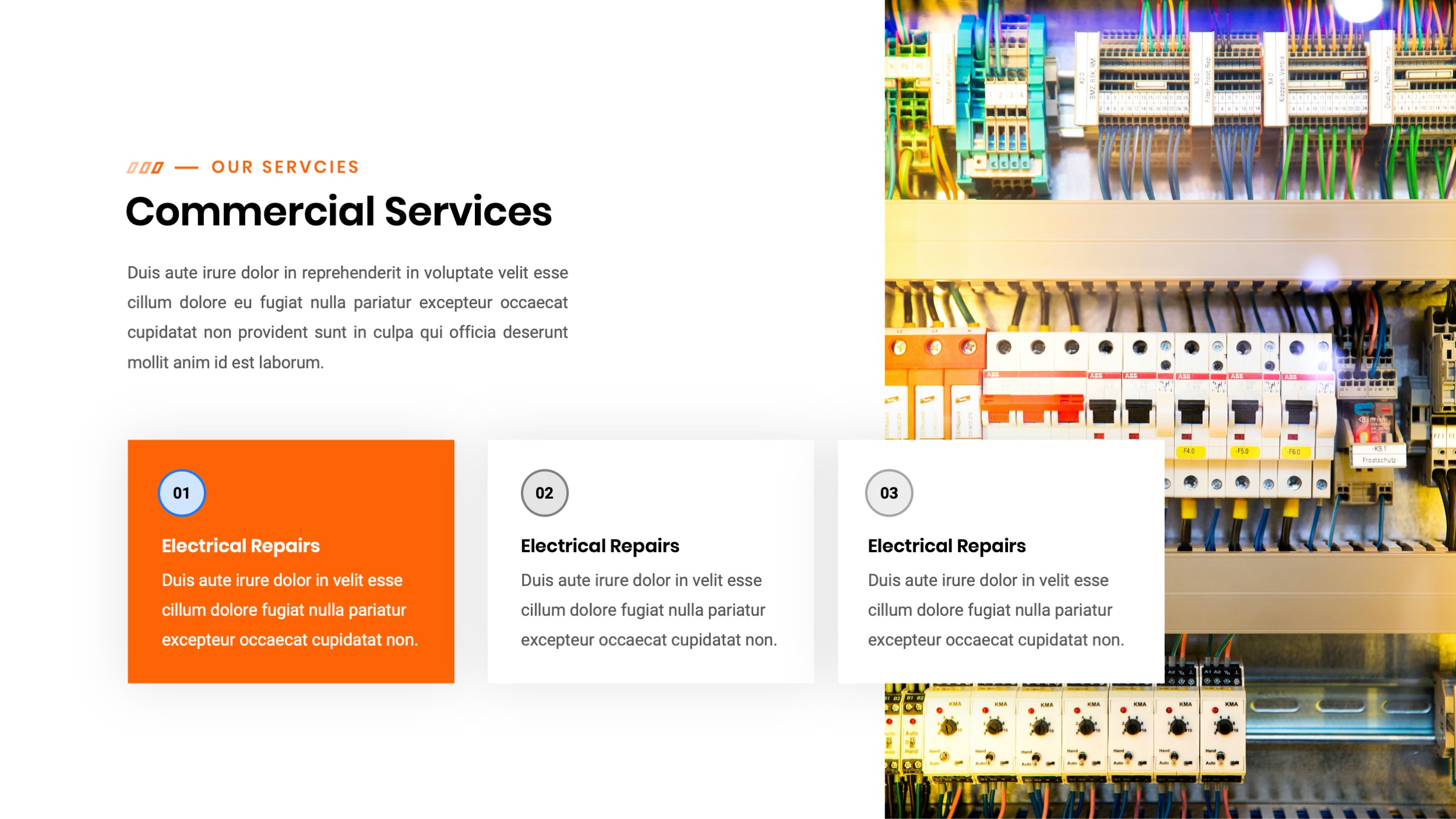 Electrical Services PowerPoint Template, Presentation Templates