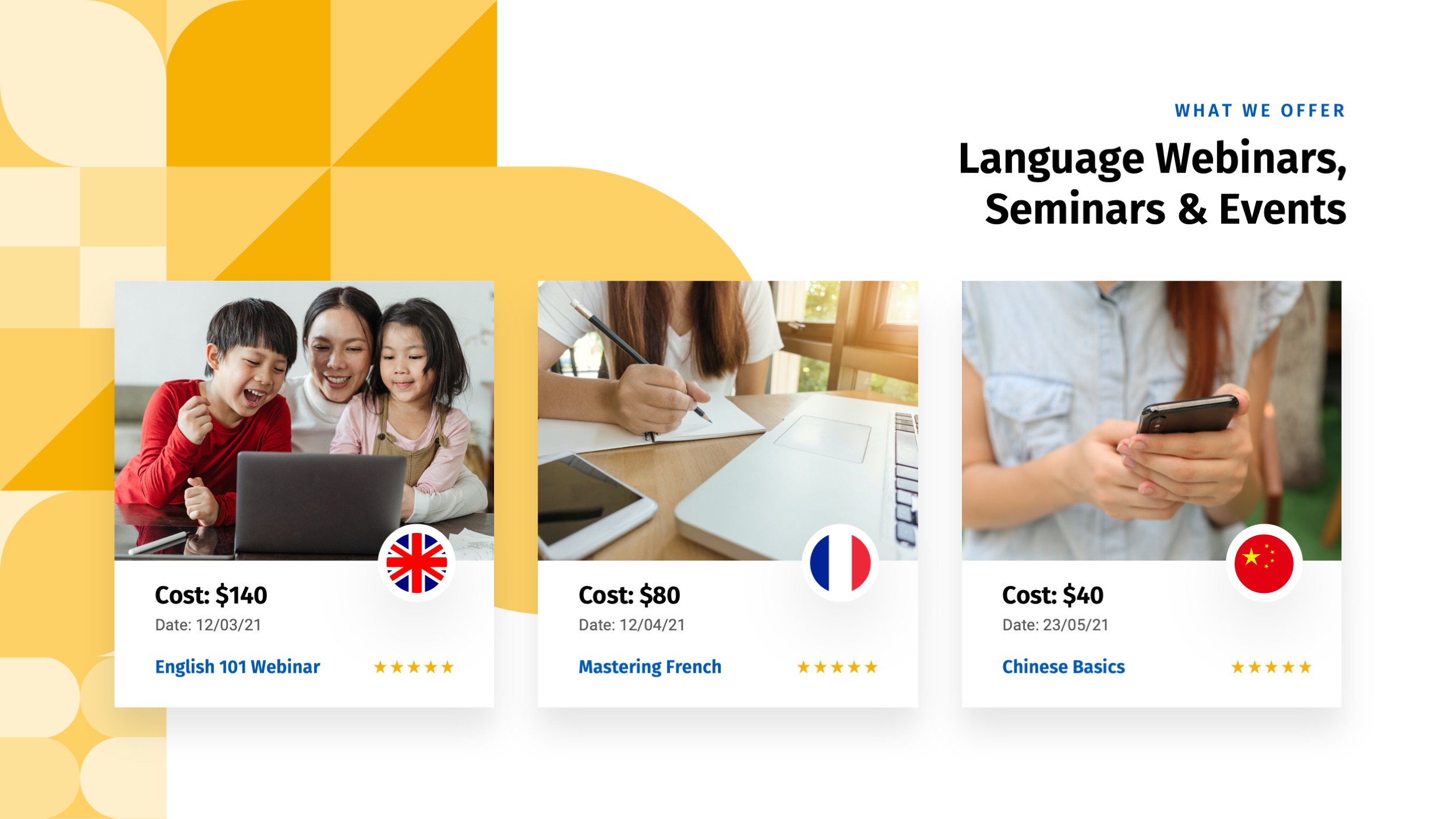 Language Course Google Slides Template, Presentation Templates