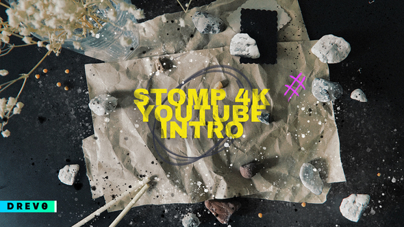Stomp 4K Youtube Intro/ Typography/ Grunge/ Hand Made Opener/ Kitchen/ Fast/ Dynamic/ Clap/ Modern