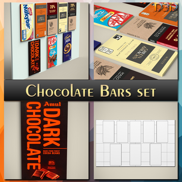 Chocolate Bars set - 3Docean 28502685