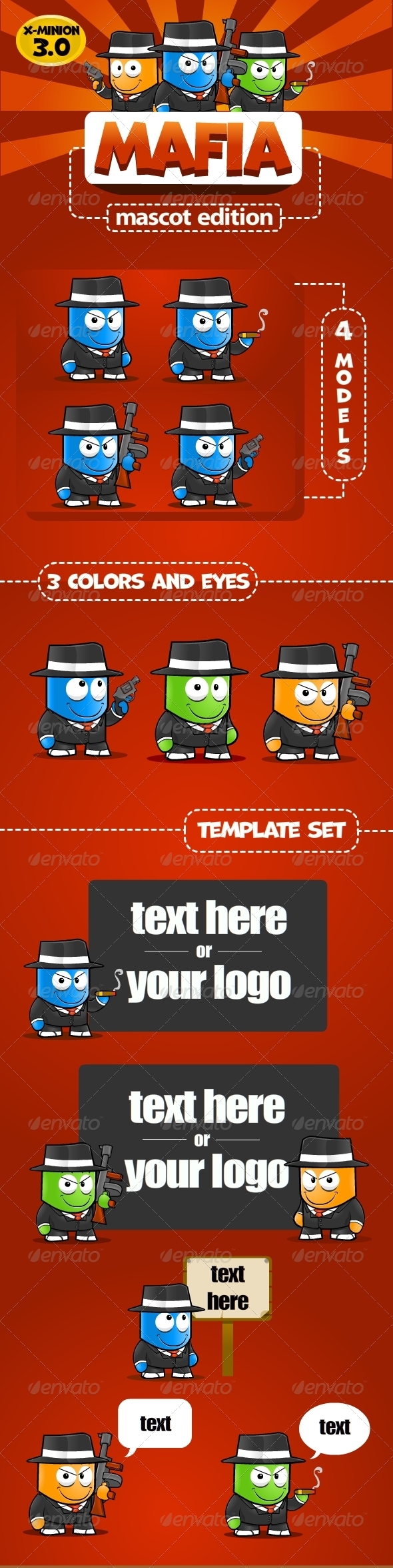 X-Minion Mafia edition - Monsters Characters